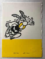 Asterix Introduces Himself (on a yellow bar)