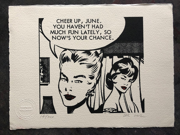 "Cheer up June" - panel from 1950s romance comic.