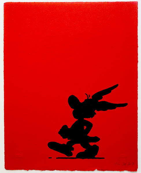 Asterix In Silhouette (On Red)