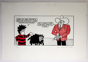 Dennis the Menace sells Gnasher for a fiver