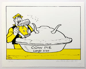 Desperate Dan eats giant cow pie