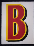 Letter B from The Beano Book title - this iconic version is from the comic's heyday, in 1971 (when I was still buying it every week)