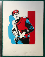 Captain Scarlet buckles up