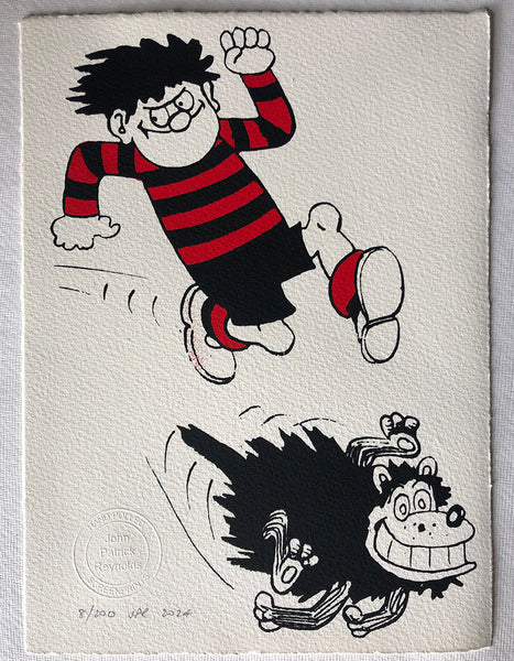 Dennis and Gnasher make a dash for it