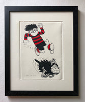 Dennis and Gnasher make a run for it