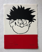 Dennis the Menace, tousled and cheerful