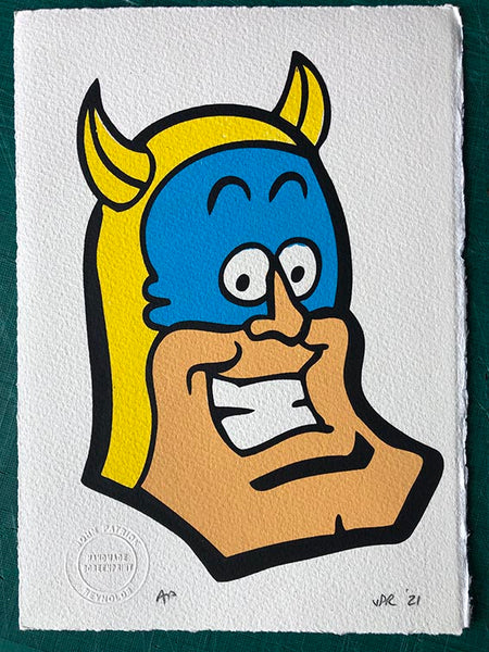 Bananaman's delighted (with something or other)