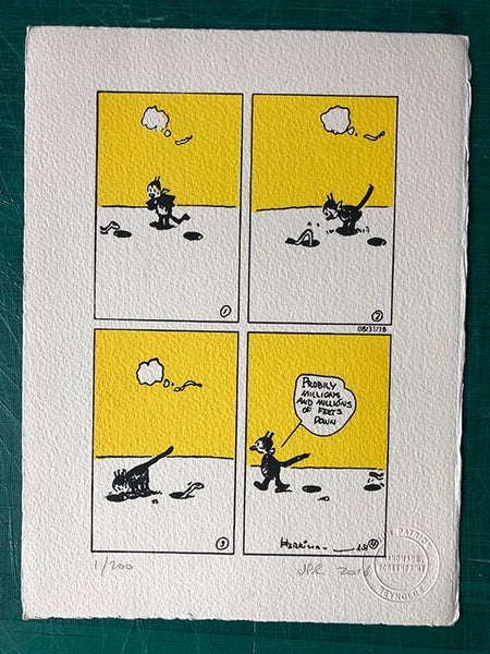 Krazy Kat doesn't understand worms.