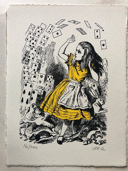 Alice startled by a lively pack of cards