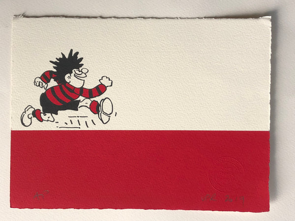 Dennis the Menace makes a run for it - of course he does