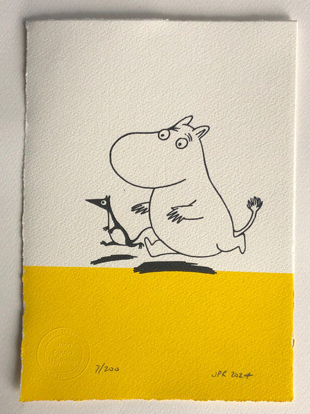 Moomin on the run (with his little mysterious pal)