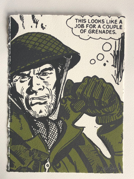 This is a job for a couple of grenades! A soldier's desperate gambit (from The Victor comic)