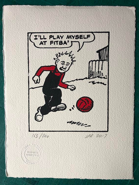 Oor Wullie plays himself at fitba