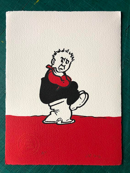 Oor Wullie's bucket is bent out of shape, as is Oor Wullie