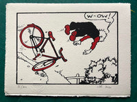 Oor Wullie comes off his bike