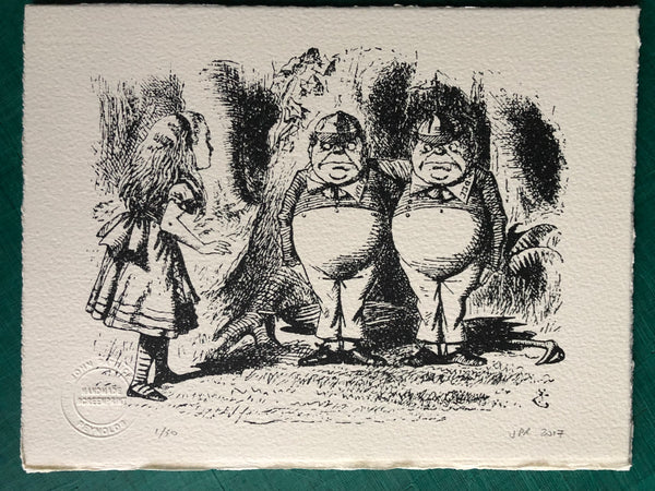 Alice and the Tweedle twins (Dum and Dee)