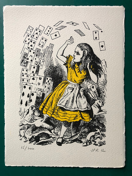 Alice and the animated playing cards