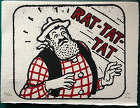 Desperate Dan startled by gunfire
