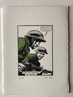 A classic from the trenches - a batman urges his captain to get a move on (The Victor)