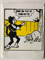 Korky puts his mitts up