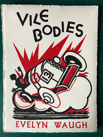 Evelyn Waugh's own wood cut for his novel Vile Bodies - I love it!