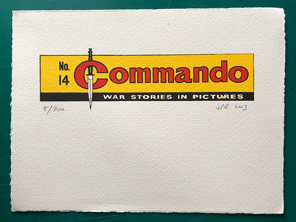 Title piece (from Commando! comic) - a classic of design