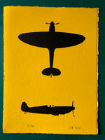 The strangely lovely Spitfire, on yellow
