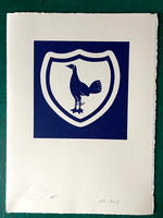 The Tottenham Hotspur cockerel emblem - a beautiful print of a great design. Tell me if you'd like your club's emblem given the same treatment