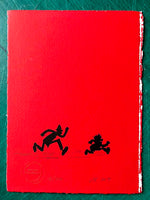 Dennis chased by a copper (in silhouette on red) Just one available
