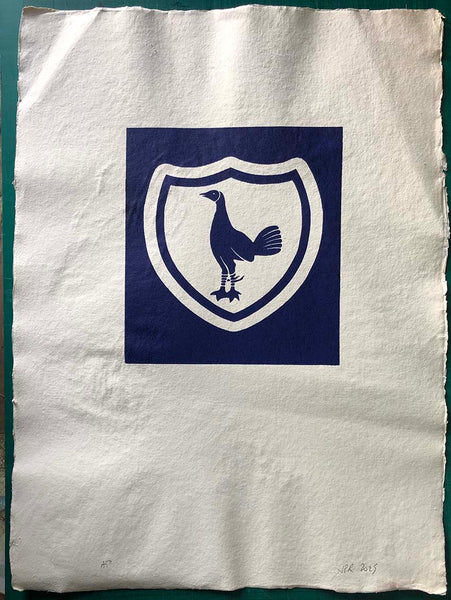 Enomous Spurs emblem on handmade paper