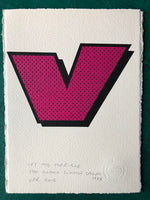 The letter V, from The Beano - a beautiful shadow (discontinued and discounted)
