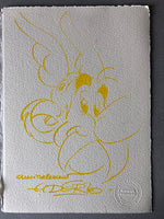Asterix in yellow, with Uderzo's signature. One only