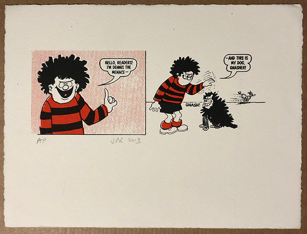 Dennis the Menace introduces himself - and the dog