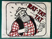 A jumpy Desperate Dan is startled by gunfire