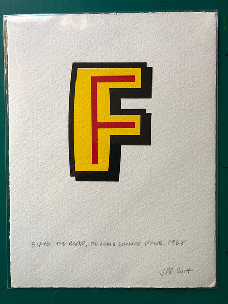 F from the Beano's Biffo the Bear. Fabulous