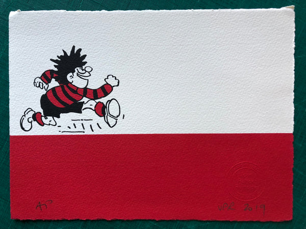 Dennis the Menace goes for a run (and appears to love it)