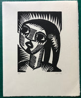 Karl Schmidt-Rottluff Girl with Braids from 1917 (my reproduction)