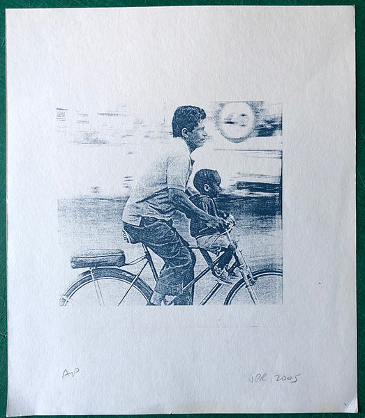 Rush hour Santiago de Cuba (2002) My photograph, screenprinted. One only