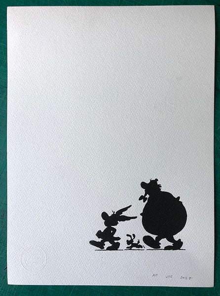 Asterix, Obelix and Dogmatix take a stroll