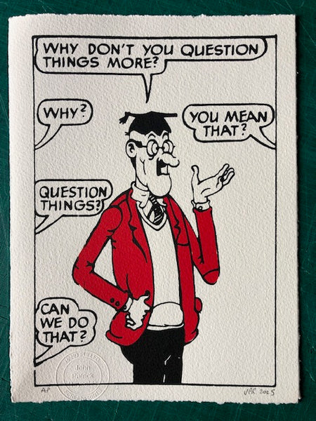 Bash Street Kids grill Teacher - he walked into that one. Spot red