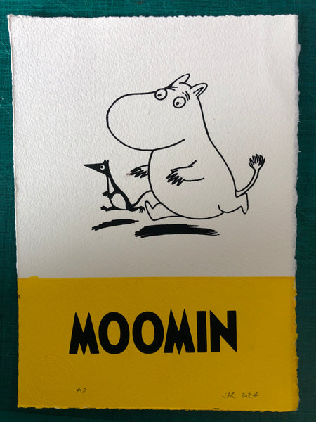 Moomintroll runs (with