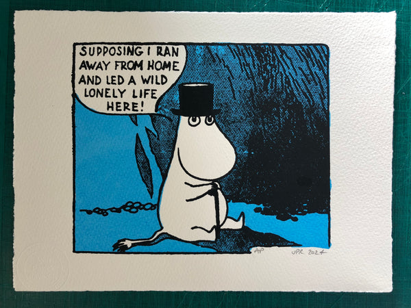 Moominpappa dreams of a wild and lonely life