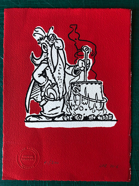 Getafix gets busy with his cauldron
