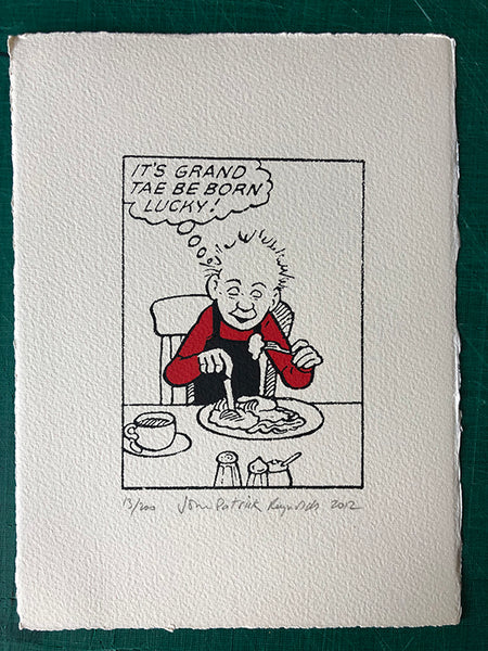 Oor Wullie tucks into his favourite nosh
