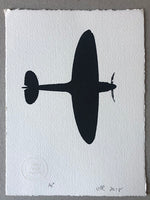 A Spitfire in silhouette (An early mark, Mark II)