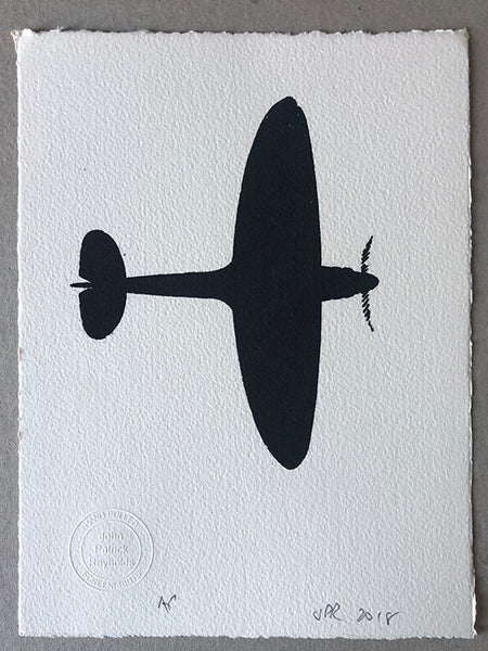 A Spitfire in silhouette (An early mark, Mark II)