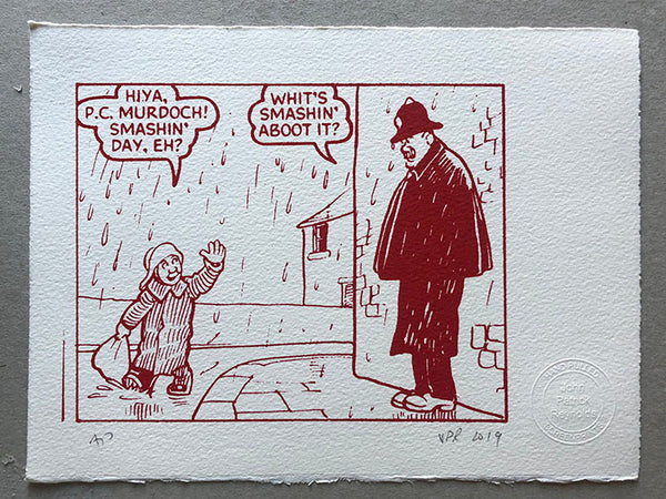 Oor Wullie in his element (and a sou'wester)