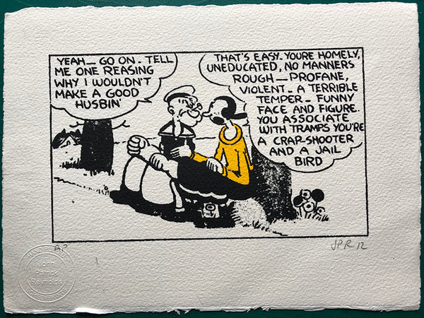 Olive lists the reasons why Popeye wouldn't make a good husband