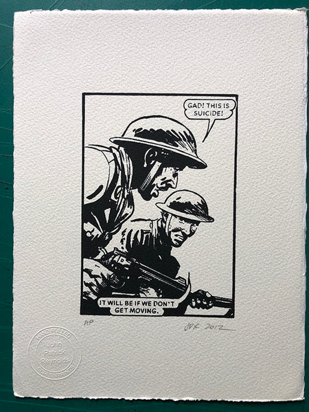 First World War action, featuring Captain Cadman and his doughty batman (from the Victor)
