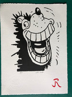 Gnasher shows off his fabulous gnashers